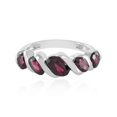 Raspberry Rhodolite Silver Ring
