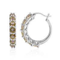 Mystic Yellow Quartz Silver Earrings