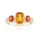 9K Ban Ka Cha Orange Sapphire Gold Ring