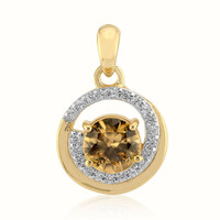 9K Yellow Kings Plains Zircon Gold Pendant