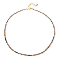 Brown Zircon Silver Necklace