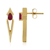 Madagascar Ruby Silver Earrings