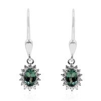 Chrome Apatite Silver Earrings