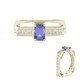 9K AAA Tanzanite Gold Ring (de Melo)