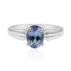 Unheated Tanzanite Silver Ring