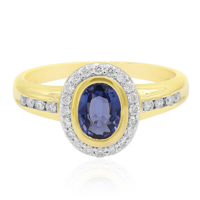 9K Ceylon Sapphire Gold Ring (Annette)