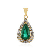 18K AAA Zambian Emerald Gold Pendant (D'vyere)