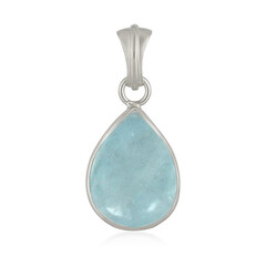 Brazilian Aquamarine Silver Pendant (Bali Barong)