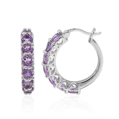 Amethyst Silver Earrings