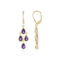 Zambian Amethyst Silver Earrings