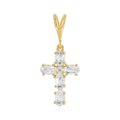 White Topaz Silver Pendant