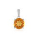Orange Mystic Quartz Silver Pendant