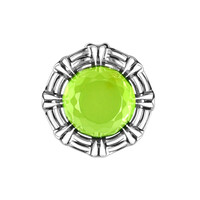 Colombian green Amber Silver Pendant