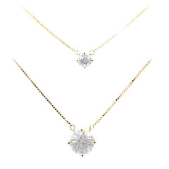 9K Zircon Gold Necklace (de Melo)