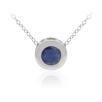 Blue Sapphire Silver Necklace