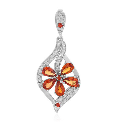 Sunset Sapphire Silver Pendant