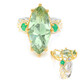 Green Amethyst Silver Ring (Gems en Vogue)