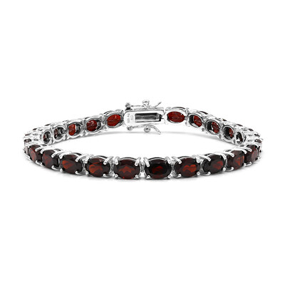 Garnet Silver Bracelet