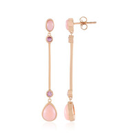 Machu Picchu Pink Opal Silver Earrings (KM by Juwelo)