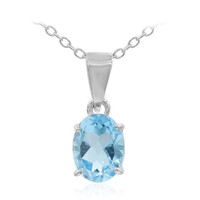 Swiss Blue Topaz Silver Necklace