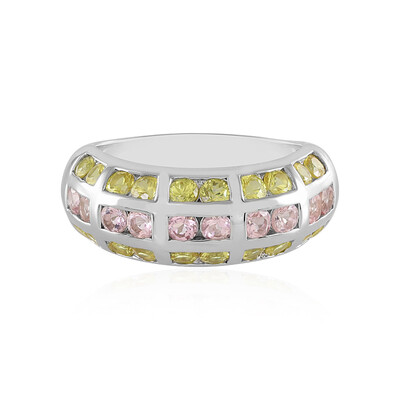 Nigerian Pink Tourmaline Silver Ring (Adela Silber)