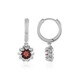 Mozambique Garnet Silver Earrings