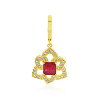 Bemainty Ruby Silver Pendant