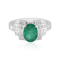 18K Zambian Emerald Gold Ring