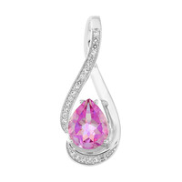 Anniversary Topaz Silver Pendant