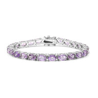 Bolivian Amethyst Silver Bracelet