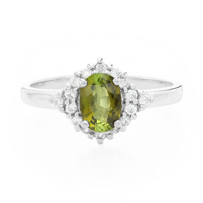 Cuprian Tourmaline Silver Ring