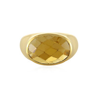 Champagne Quartz Silver Ring
