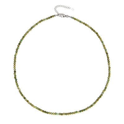Green Tourmaline Silver Necklace