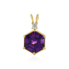 Siberian Amethyst Silver Pendant