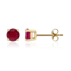 9K Bemainty Ruby Gold Earrings