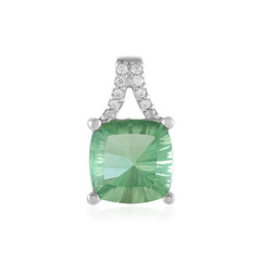 Green Fluorite Silver Pendant
