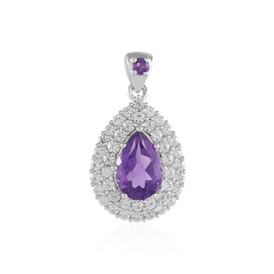 Siberian Amethyst Silver Pendant