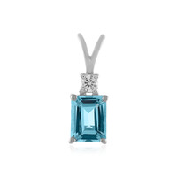 Sky Blue Topaz Silver Pendant