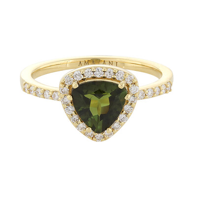 18K Nigerian Neon Tourmaline Gold Ring (AMAYANI)