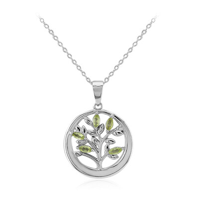Burmese Peridot Silver Necklace