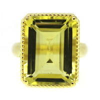 Ouro Verde Quartz Silver Ring