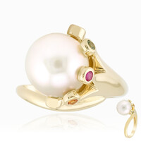 9K White South Sea Pearl Gold Ring (Michelle Albala)