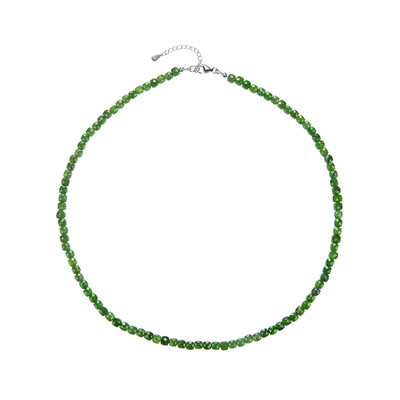 Russian Diopside Silver Necklace
