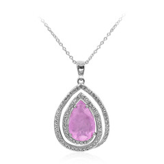 Lilac Quartz Silver Necklace