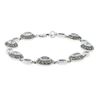 Sky Blue Topaz Silver Bracelet