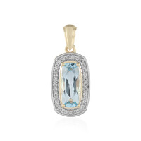 9K Sky Blue Topaz Gold Pendant (SUHANA)