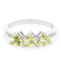 Yellow Beryl Silver Ring