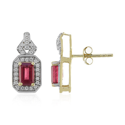 9K Madagascar Ruby Gold Earrings (Adela Gold)