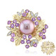 Purple Ming Pearl Silver Brooch (TPC)