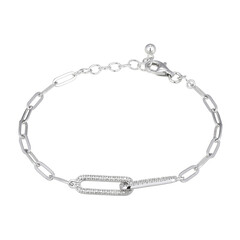 I3 (I) Diamond Silver Bracelet